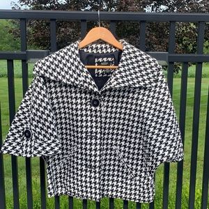 Classic retro houndstooth jacket